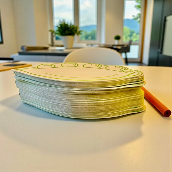 Marks & Spencer Novelty Stationary Note Paper PEAS + Pencil Set New - Picture 3 of 9